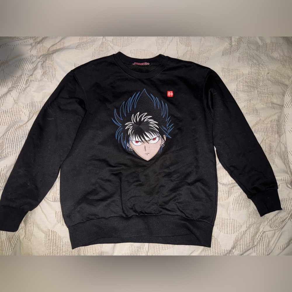 Manga Anime Crew Neck Fleece Sweater Medium YU YU Hakusho Never Worn UNISEX